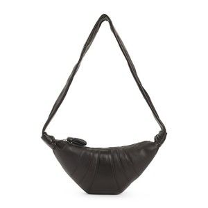 Lemaire Dark Chocolate Leather Croissant Zip Bag - NWT